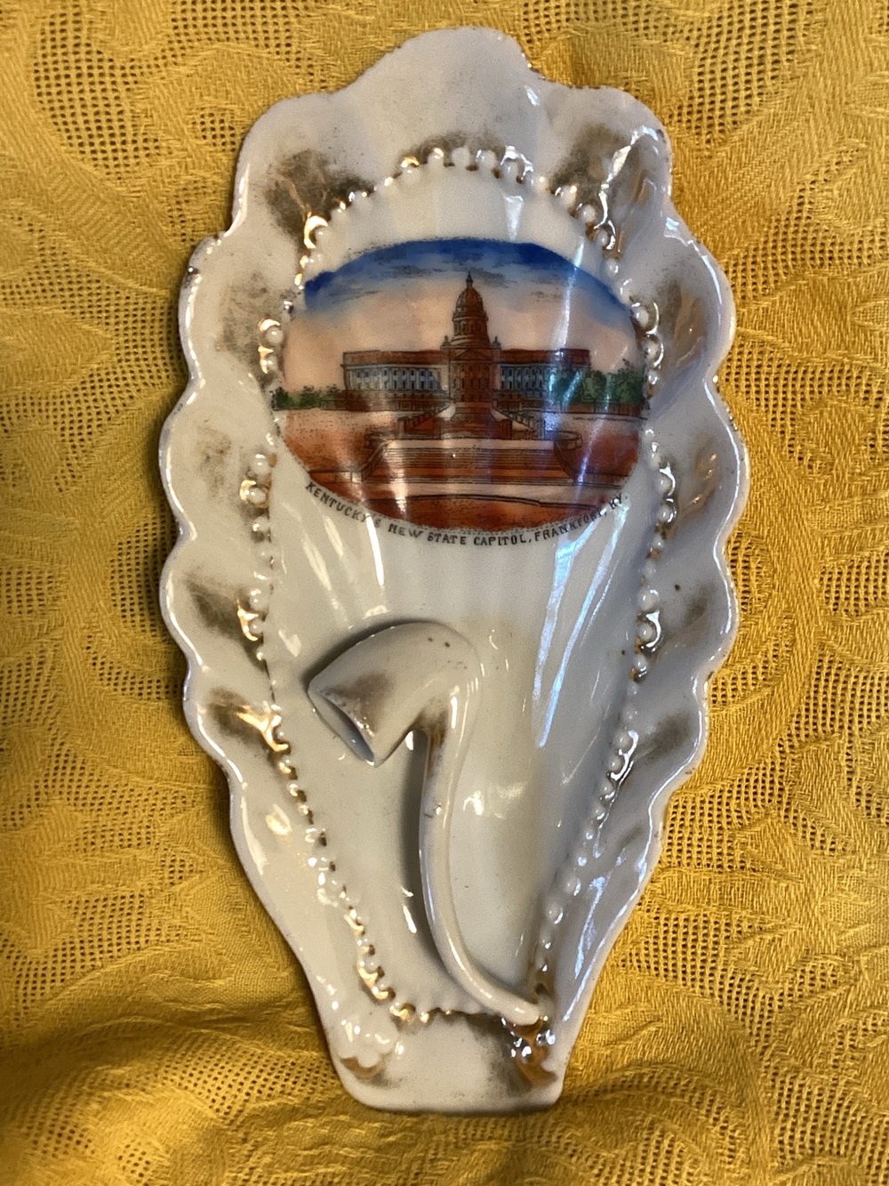 Vintage “ German” porcelain souvenir trinket dish.